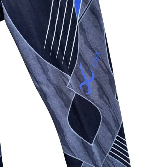 🏃♂️ CW-X Stabilyx Running Leggings L Blue Black Compression Spandex - Picture 2 of 9